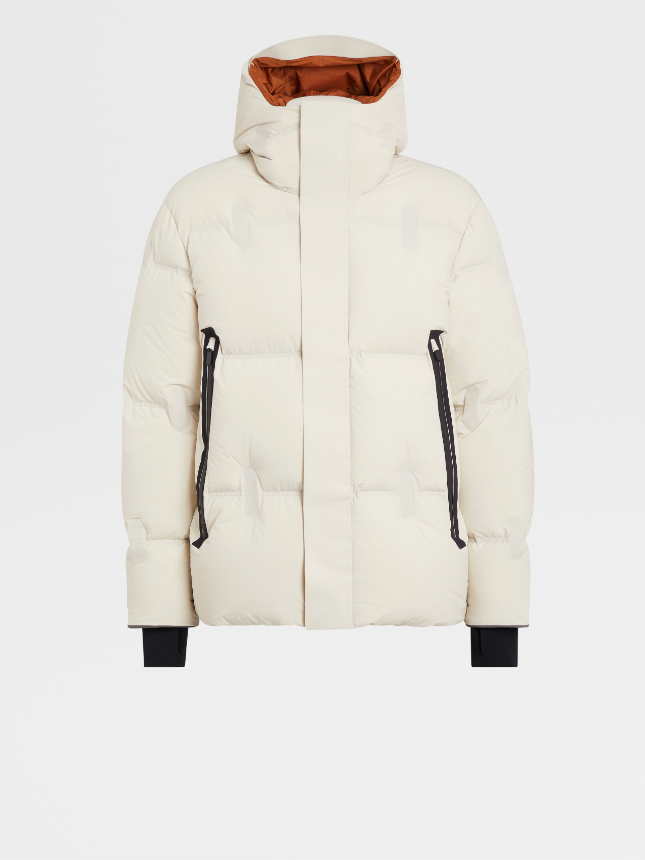Laminated Nylon Down-filled Hooded Blouson